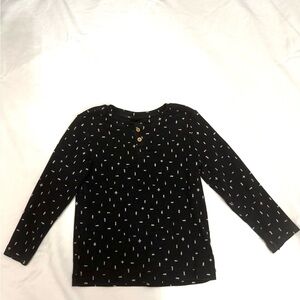 Art Class Charcoal Patterned Kids Long Sleeved Shirt 3T